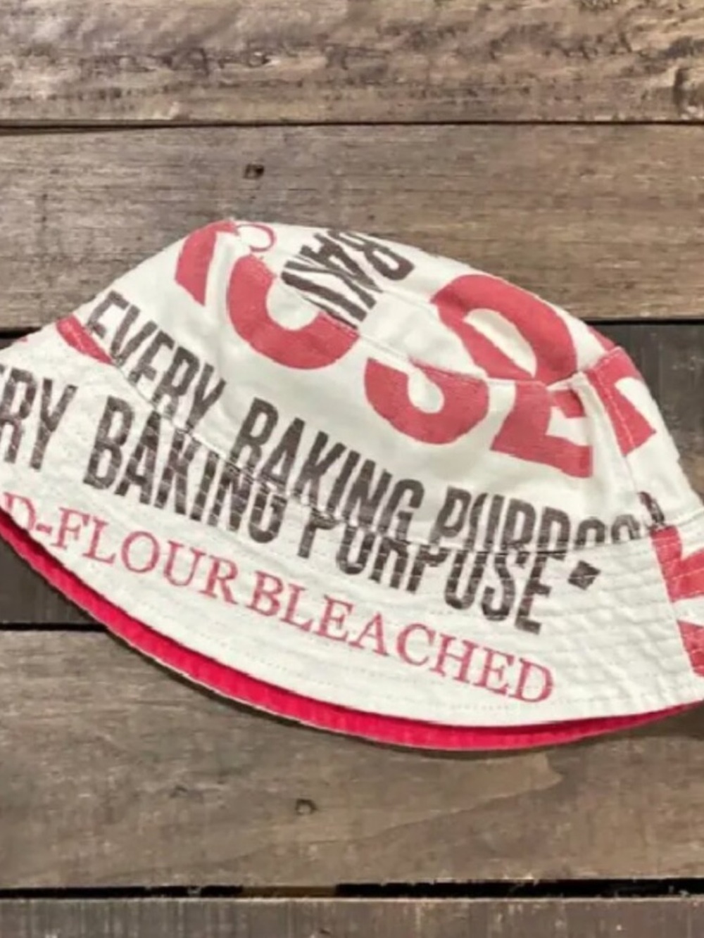 NWT JADED GYPSY BUCKET OF DREAMS HAT reversible red vintage floor sack style O/S - Picture 3 of 7